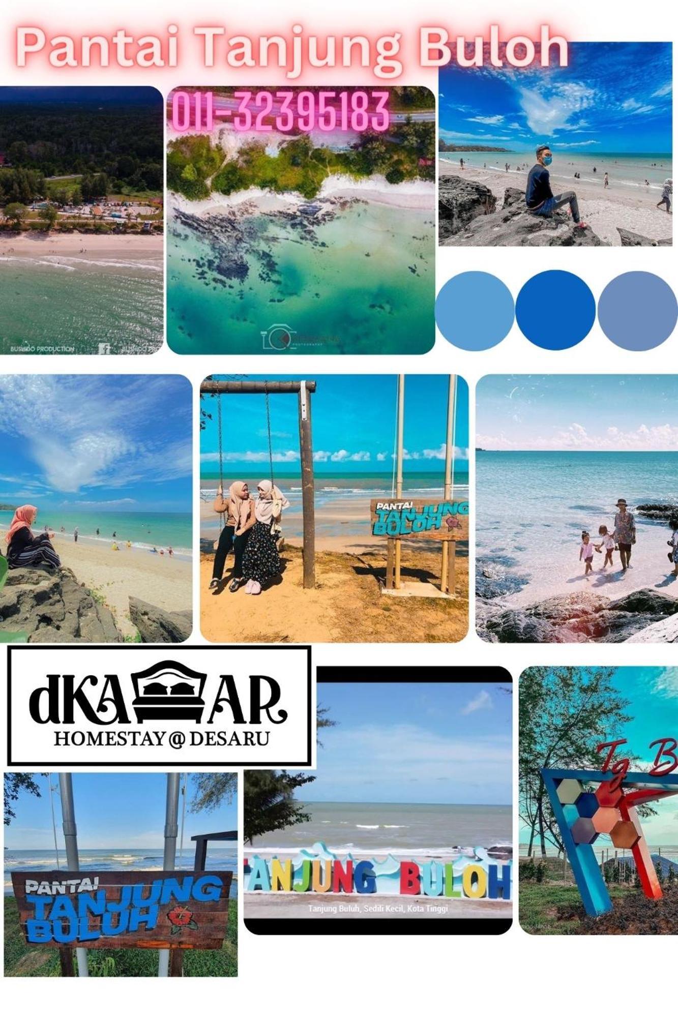 Dkamar Homestay At Desaru, Fully Aircond, Wifi, Coway, Street View 4 Min To Desaru Beach Kangkar Chemaran Dış mekan fotoğraf